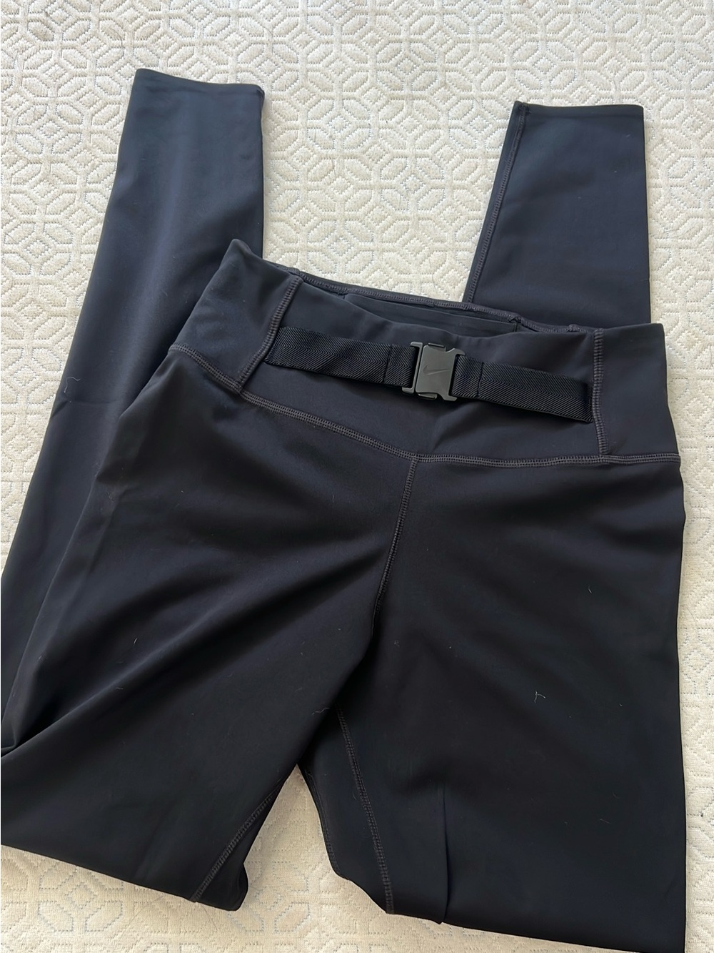 Nike Black High-Rise Leggings with Waist Belt